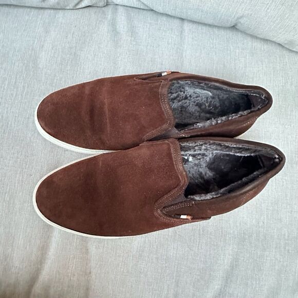 Allen Edmonds Courtside Slip On Shearling Loafer Mens 4830 Brown Suede Sz 9.5 - Picture 3 of 14